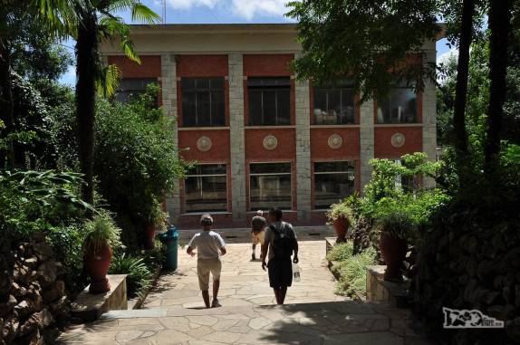 Chegando ao parque Salus, de onde vem a famosa água do país, na região de Minas, no Uruguai